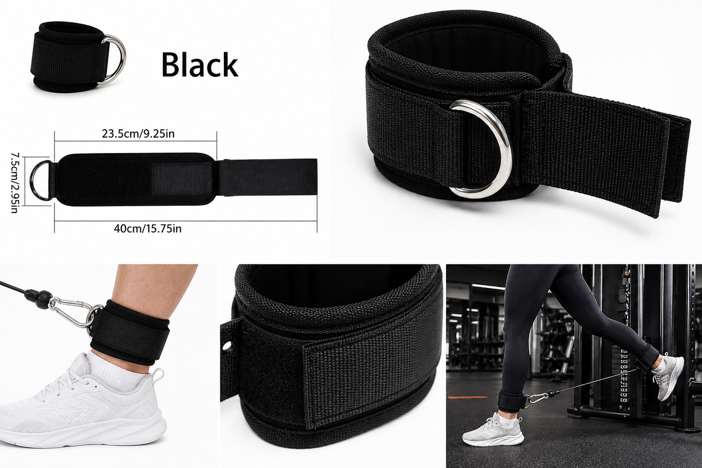 Adjustable Ankle Cuffs - Leg Workout Straps